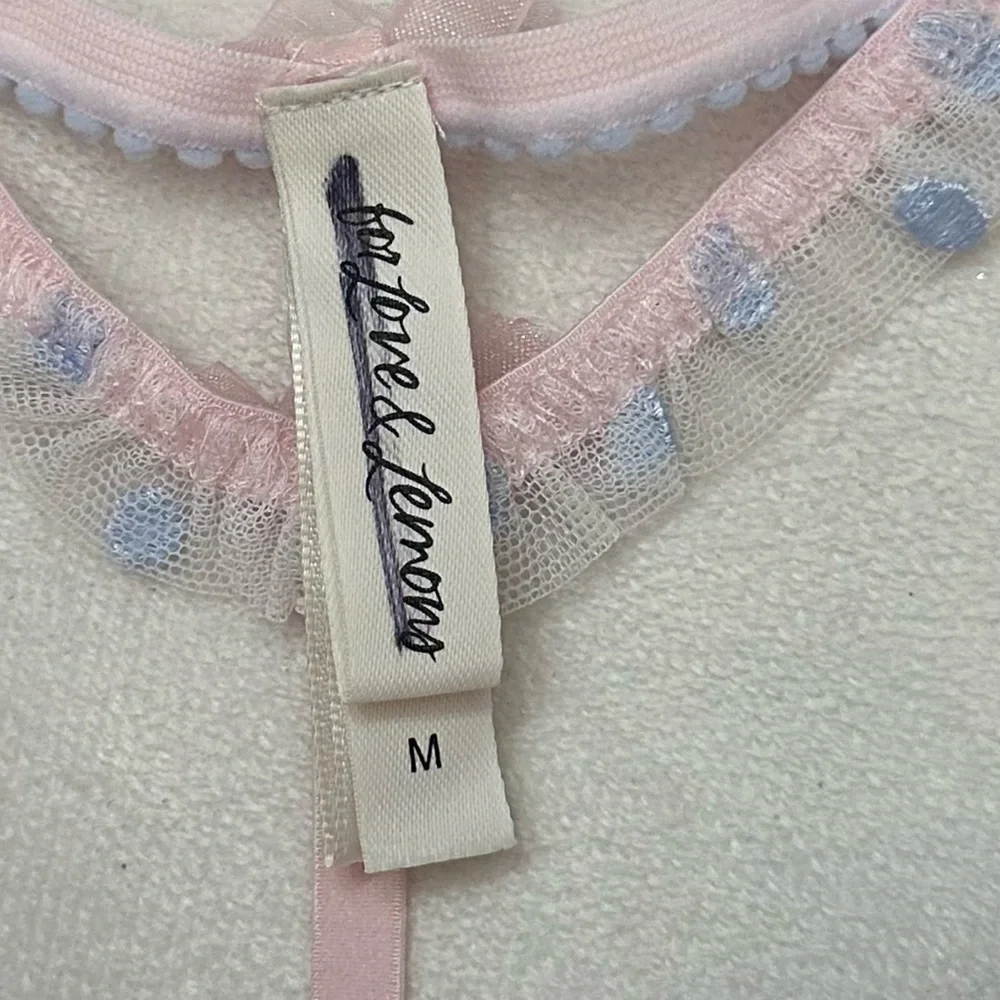 New! For Love And Lemons delicate foil floral Pink Sheer Panties 51360_9